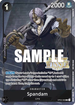 Image of Spandam (Offline Regional 2023) [Winner] (OP03-086) - One Piece Promotion Cards Foil