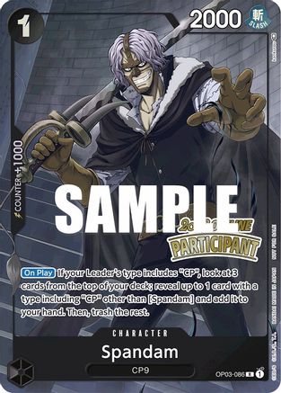 Image of Spandam (Offline Regional 2023) [Participant] (OP03-086) - One Piece Promotion Cards Foil