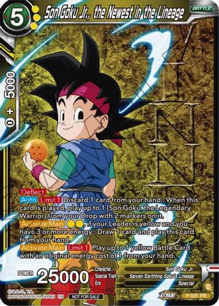 Image of Son Goku Jr., the Newest in the Lineage (Winner-Stamped) (Zenkai Series Tournament Pack Vol.5) (P-531) - Tournament Promotion Cards