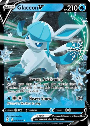 Image of Glaceon V 040/203  - Holofoil Miscellaneous Cards & Products - Ultra Rare
