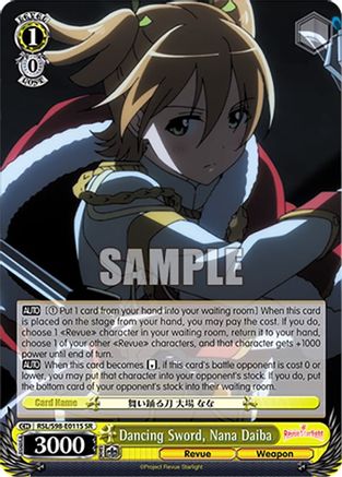 Image of Dancing Sword, Nana Daiba (SR) (RSL/S98-E011S SR) - Revue Starlight The Movie