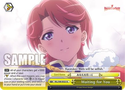 Image of Waiting for You (RSL/S98-E022 CC) - Revue Starlight The Movie