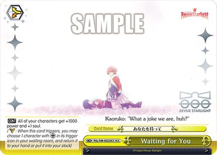 Image of Waiting for You (SCC) (RSL/S98-E022SCC SCC) - Revue Starlight The Movie