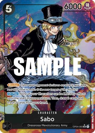 Image of Sabo (Alternate Art) (OP04-083) - Kingdoms of Intrigue Foil