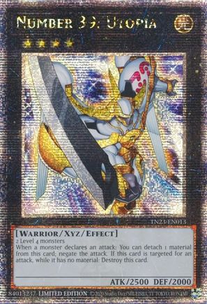 Image of Number 39: Utopia (Quarter Century Secret Rare) (TN23-EN013) - 25th Anniversary Tin: Dueling Heroes Limited