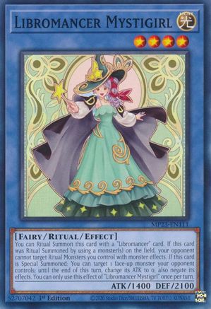 Image of Libromancer Mystigirl (MP23-EN111) - 25th Anniversary Tin: Dueling Heroes Mega Pack 1st Edition