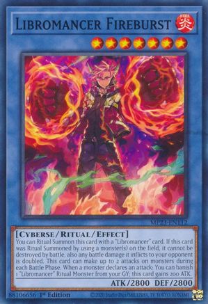 Image of Libromancer Fireburst (MP23-EN112) - 25th Anniversary Tin: Dueling Heroes Mega Pack 1st Edition