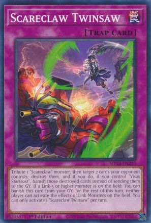 Image of Scareclaw Twinsaw (MP23-EN210) - 25th Anniversary Tin: Dueling Heroes Mega Pack 1st Edition