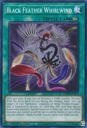 Image of Black Feather Whirlwind (MP23-EN195) - 25th Anniversary Tin: Dueling Heroes Mega Pack 1st Edition