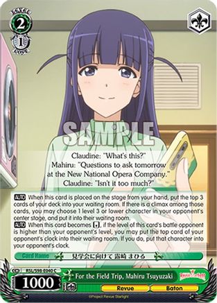 Image of For the Field Trip, Mahiru Tsuyuzaki (RSL/S98-E040 C) - Revue Starlight The Movie