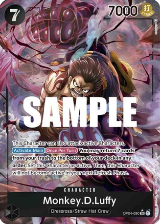 Image of Monkey.D.Luffy (090) (Alternate Art) (OP04-090) - Kingdoms of Intrigue Foil