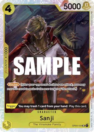 Image of Sanji (104) (OP04-104) - Kingdoms of Intrigue Foil