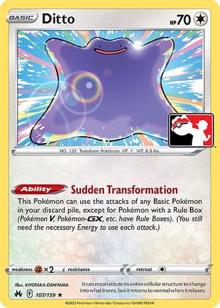 Image of Ditto 107/159  Prize Pack Series Cards - Rare
