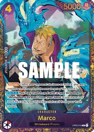 Image of Marco (Treasure Cup) (OP02-018) - One Piece Promotion Cards Foil