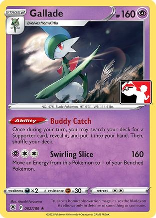 Image of Gallade 062/189  Prize Pack Series Cards - Rare
