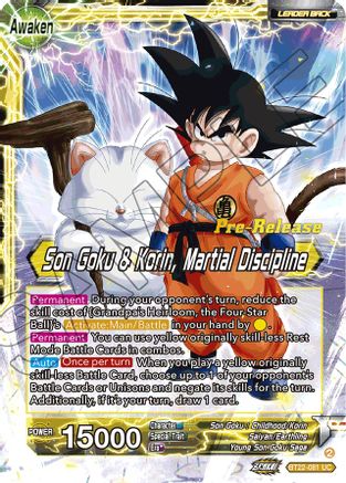 Image of Son Goku // Son Goku & Korin, Martial Discipline (BT22-081) - Critical Blow PreRelease Cards Foil