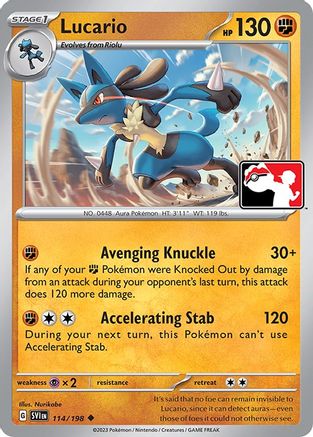 Image of Lucario 114/198  Prize Pack Series Cards - Uncommon