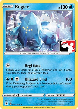 Image of Regice 037/189  Prize Pack Series Cards - Rare