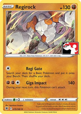 Image of Regirock 075/189  Prize Pack Series Cards - Rare