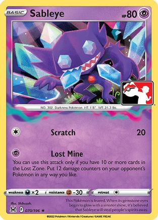 Image of Sableye 070/196  Prize Pack Series Cards - Rare
