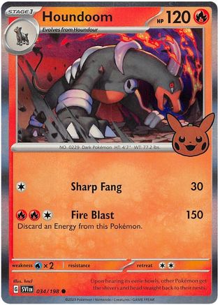Image of Houndoom 034/198  - Holofoil Trick or Trade BOOster Bundle 2023 - Common