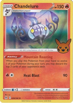 Image of Chandelure 026/196  - Holofoil Trick or Trade BOOster Bundle 2023 - Holo Rare