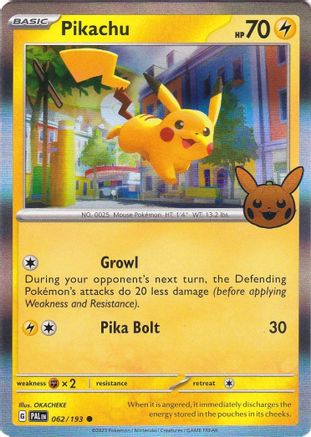 Image of Pikachu 062/193  - Holofoil Trick or Trade BOOster Bundle 2023 - Common
