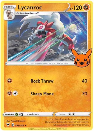 Image of Lycanroc 095/185  Trick or Trade BOOster Bundle 2023 - Rare