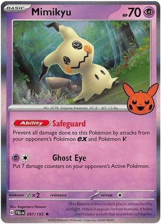Image of Mimikyu 097/193  Trick or Trade BOOster Bundle 2023 - Holo Rare