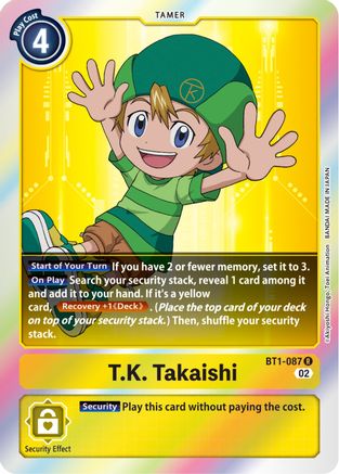 Image of T.K. Takaishi (Resurgence Booster Reprint) (BT1-087) - Resurgence Booster Foil