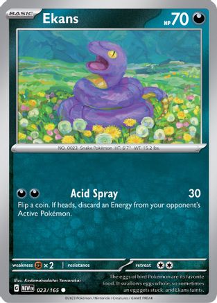 Image of Ekans 023/165  SV Scarlet & Violet 151 - Common