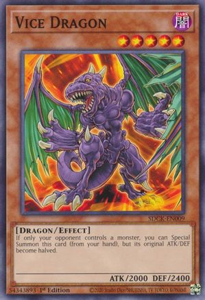 Image of Vice Dragon (SDCK-EN009) - Structure Deck: The Crimson King 1st Edition