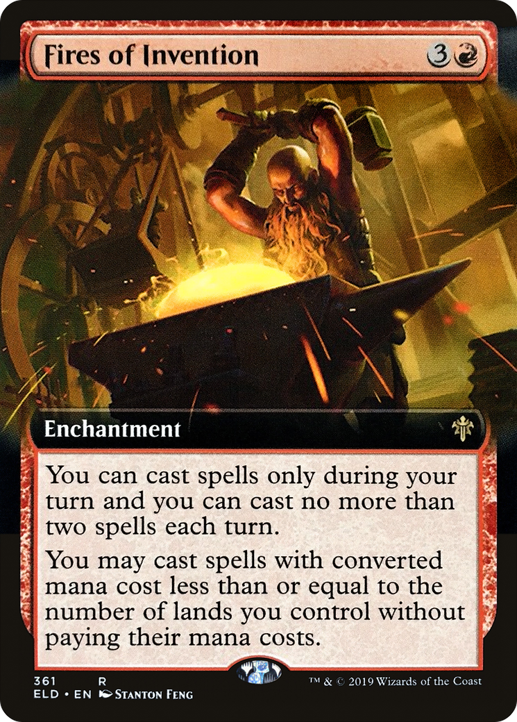 Image of Fires of Invention (Extended Art) (ELD-361) - Throne of Eldraine: (Extended Art) Foil