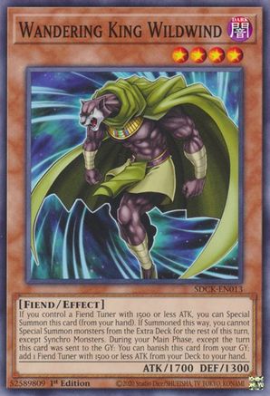 Image of Wandering King Wildwind (SDCK-EN013) - Structure Deck: The Crimson King 1st Edition