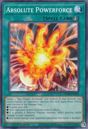 Image of Absolute Powerforce (SDCK-EN025) - Structure Deck: The Crimson King 1st Edition