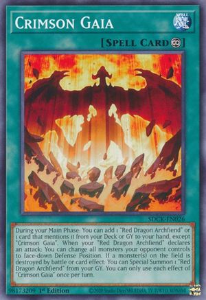 Image of Crimson Gaia (SDCK-EN026) - Structure Deck: The Crimson King 1st Edition
