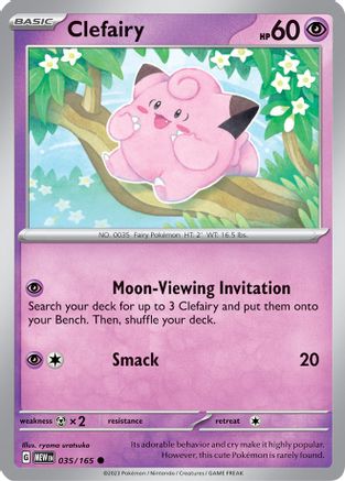 Image of Clefairy 035/165  - Reverse Holofoil SV Scarlet & Violet 151 - Common