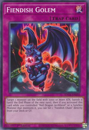 Image of Fiendish Golem (SDCK-EN032) - Structure Deck: The Crimson King 1st Edition