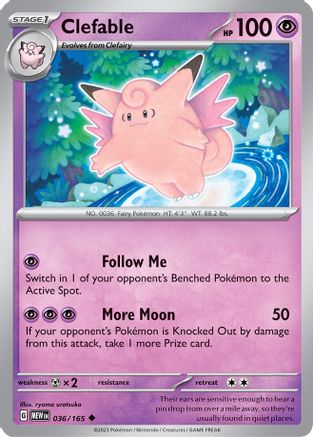 Image of Clefable 036/165  SV Scarlet & Violet 151 - Uncommon