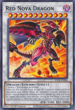 Image of Red Nova Dragon (SDCK-EN046) - Structure Deck: The Crimson King 1st Edition
