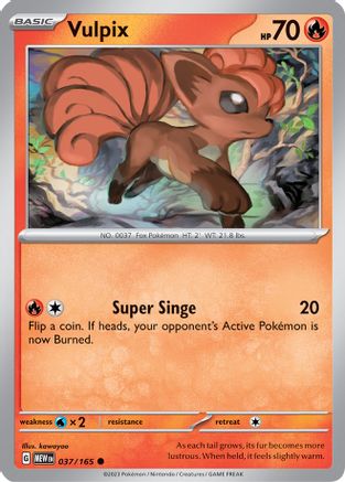 Image of Vulpix 037/165  SV Scarlet & Violet 151 - Common