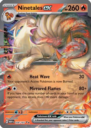 Image of Ninetales ex 038/165  - Holofoil SV Scarlet & Violet 151 - Double Rare
