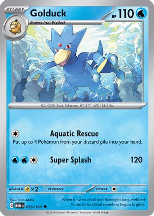 Image of Golduck 055/165  - Reverse Holofoil SV Scarlet & Violet 151 - Uncommon