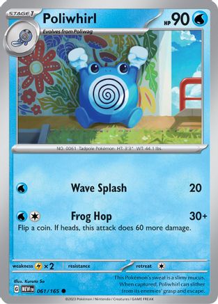 Image of Poliwhirl 061/165  - Reverse Holofoil SV Scarlet & Violet 151 - Common