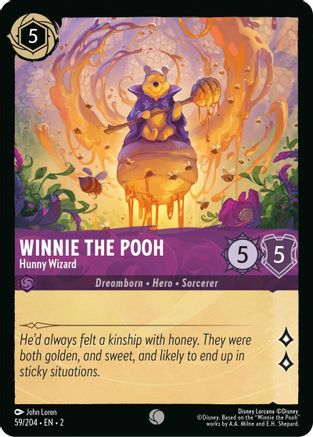 Image of Winnie the Pooh - Hunny Wizard (59/204) - Rise of the Floodborn Cold Foil