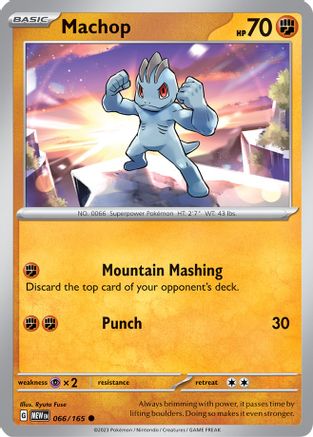 Image of Machop 066/165  - Reverse Holofoil SV Scarlet & Violet 151 - Common