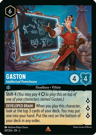 Image of Gaston - Intellectual Powerhouse (147/204) - Rise of the Floodborn Cold Foil