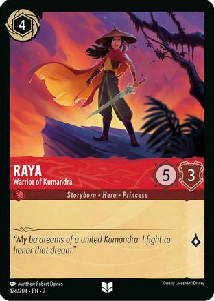 Image of Raya - Warrior of Kumandra (124/204) - Rise of the Floodborn Cold Foil