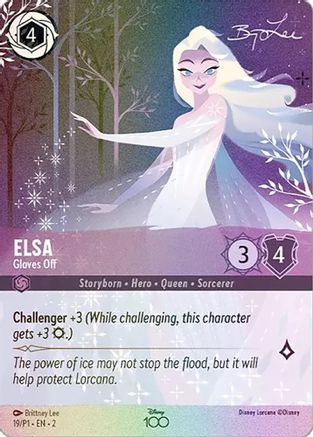 Image of Elsa - Gloves Off (Alternate Art) (19) - Disney100 Promos Holofoil