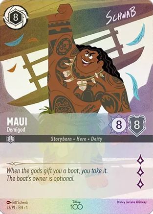 Image of Maui - Demigod (Alternate Art) (23) - Disney100 Promos Holofoil